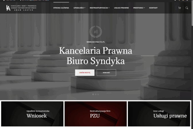 Przykładowa realizacja strony internetowej dla Klienta